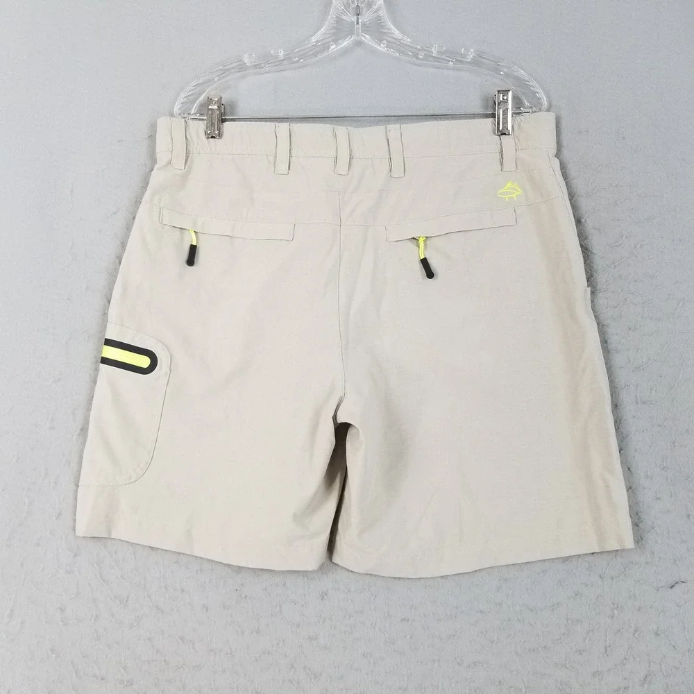 Loco Kaili Shorts Mens 36 Tan Fishing Performance Cargo Stretch Hybrid Pockets